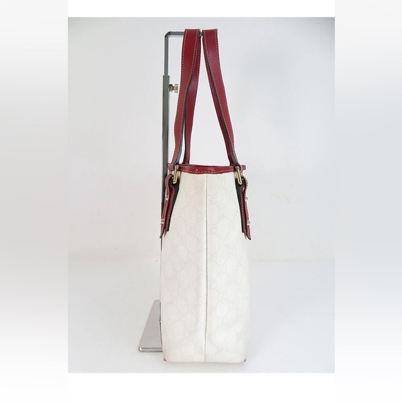 Gucci Cream and Red Love Tote - Picture 4 of 14